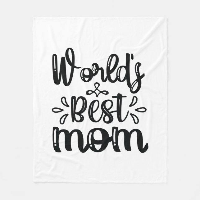 Nurse Gift World's Best Mom Fleecedecke (Vorderseite)