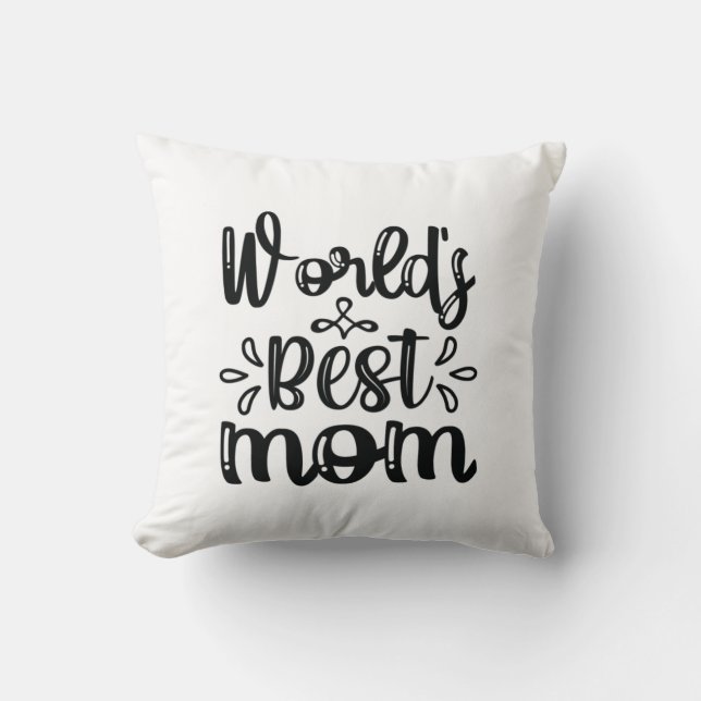 Nurse Gift World's Best Mom Kissen (Vorderseite)
