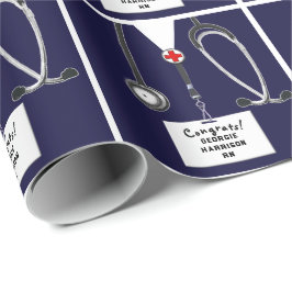 Nurse Graduation Gift Wrapping Paper Geschenkpapier