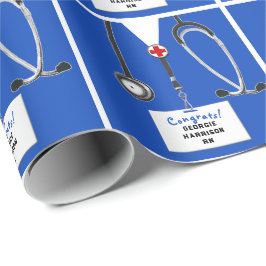 Nurse Graduation Gift Wrapping Paper Geschenkpapier