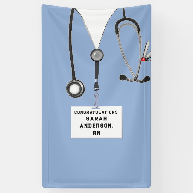 Nurse Graduation Party Banner (Vertikal)