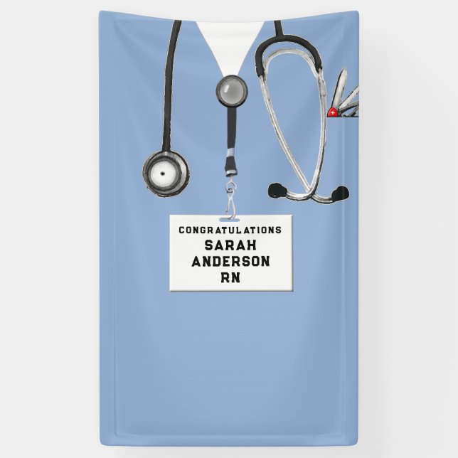 Nurse Graduation Party Banner (Vertikal)