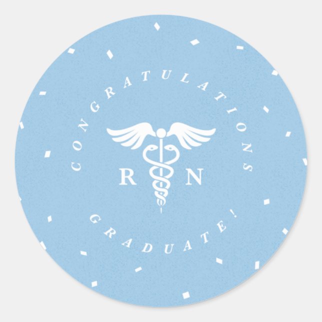 Nurse Graduation Party Gratulation Sticker (Vorderseite)