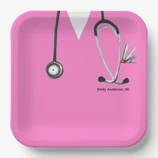 Nurse Graduation Party Pappteller (Vorderseite)
