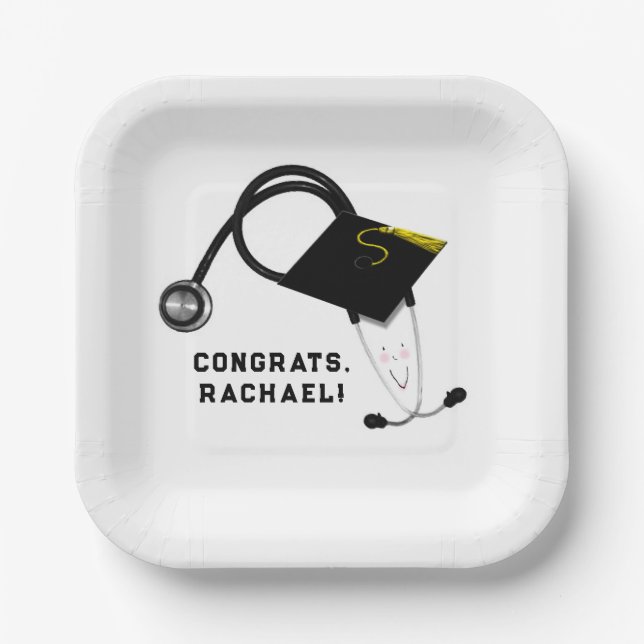 Nurse Graduation Party Pappteller (Vorderseite)