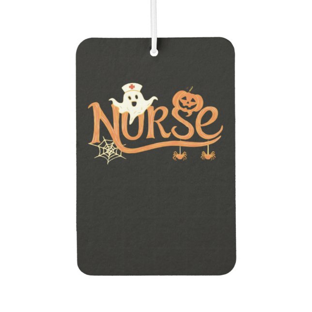 Nurse Halloween Cute Ghost and Pumpkin Essential T Autolufterfrischer (Vorderseite)