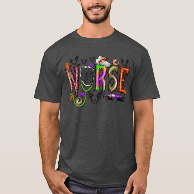 Nurse Halloween-Freund T-Shirt (Vorderseite)