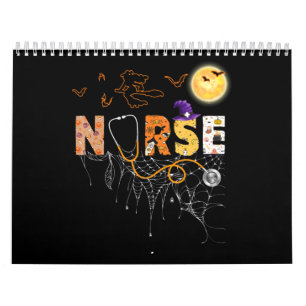 Nurse Halloween Gift With Pumpkin Boo Spider Witch Kalender