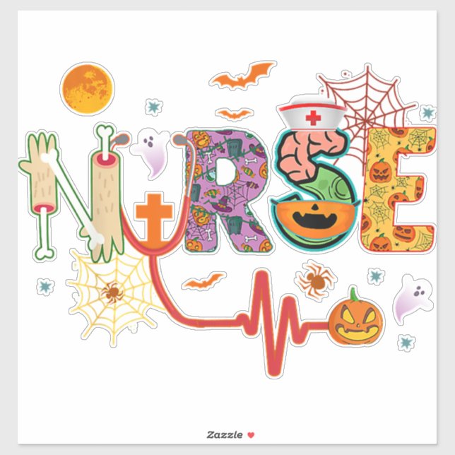 Nurse Halloween Kostüm Stethoscope Heartbeat Pump Aufkleber (Blatt)