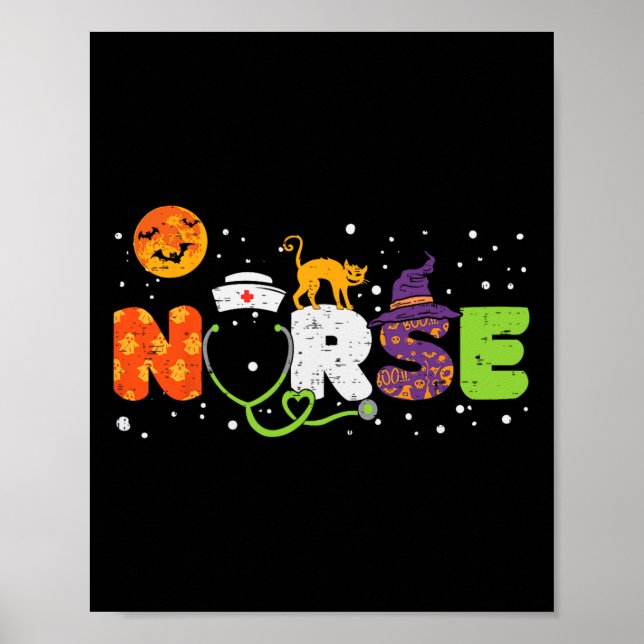 Nurse Halloween Kostüm Stethoscope Heartbeat Pump Poster (Vorne)