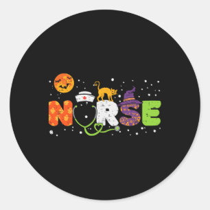 Nurse Halloween Kostüm Stethoscope Heartbeat Pump Runder Aufkleber