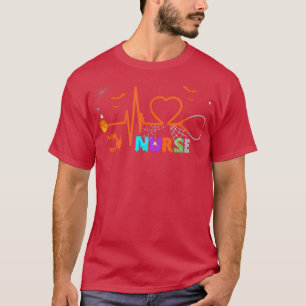 Nurse Halloween Kostüm Stethoscope Heartbeat Pump T-Shirt