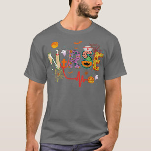 Nurse Halloween Kostüm Stethoscope Heartbeat Pump T-Shirt