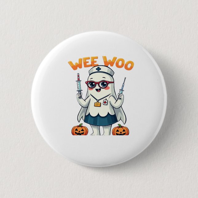 Nurse Halloween ready Classic T-Shirt Button (Vorderseite)