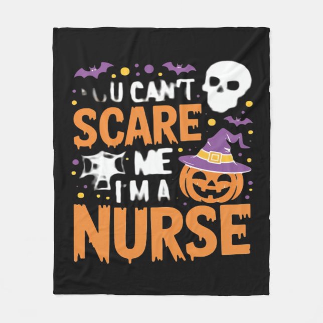 Nurse Halloween Witch Funny Nursing Essential T-Sh Fleecedecke (Vorderseite)