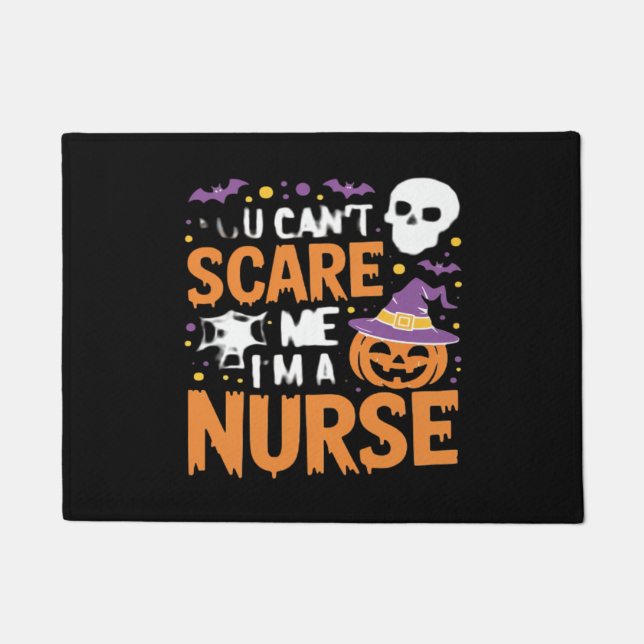 Nurse Halloween Witch Funny Nursing Essential T-Sh Fußmatte (Vorderseite)