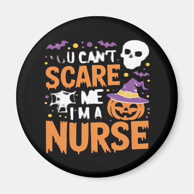 Nurse Halloween Witch Funny Nursing Essential T-Sh Magnet (Vorne)