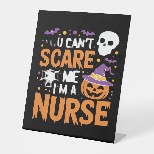 Nurse Halloween Witch Funny Nursing Essential T-Sh Sockelschild (Vorderseite)