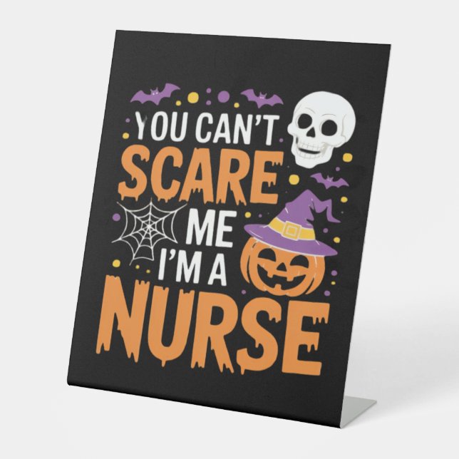 Nurse Halloween Witch Funny Nursing Essential T-Sh Sockelschild (Vorderseite)