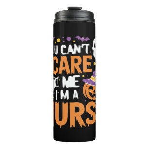 Nurse Halloween Witch Funny Nursing Essential T-Sh Thermosbecher