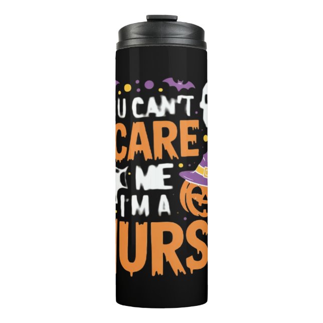 Nurse Halloween Witch Funny Nursing Essential T-Sh Thermosbecher (Vorderseite)