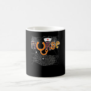 Nurse Halloween With Pumpkin Boo Spider Wicth Kaffeetasse