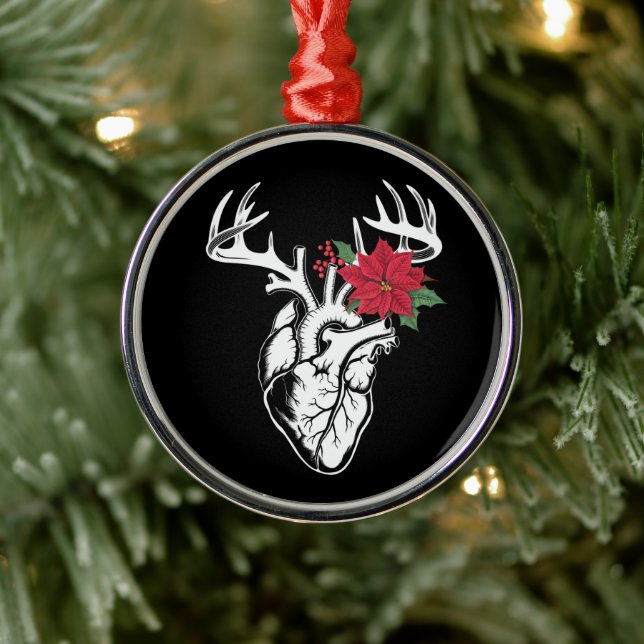 Nurse Heart Anatomie Rentier Heart Cath Labrador R Ornament Aus Metall (Baum)