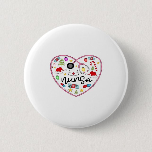 Nurse Heart, Halloween Oversized T-Shirt Button (Vorderseite)