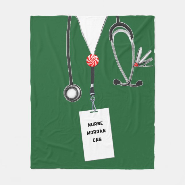 Nurse Holiday Geschenk Fleecedecke (Vorderseite)