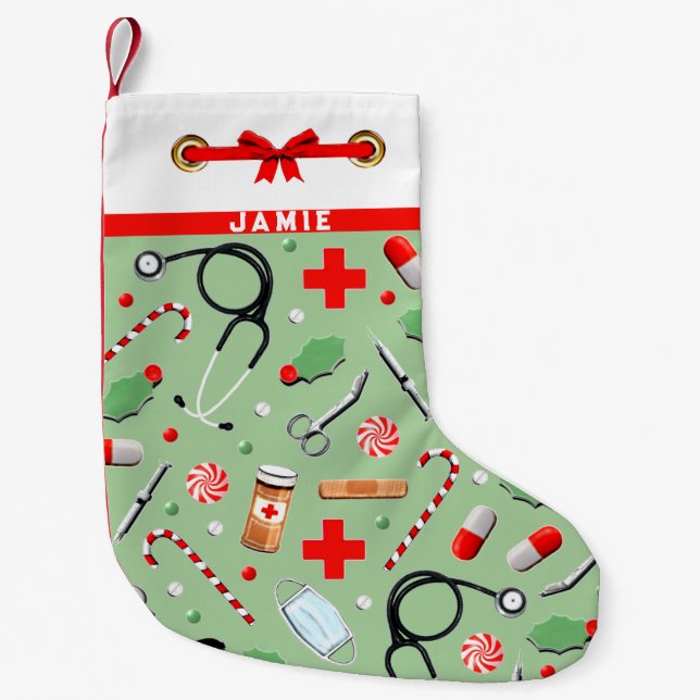 Nurse Holiday Geschenk Kleiner Weihnachtsstrumpf (Vorderseite)
