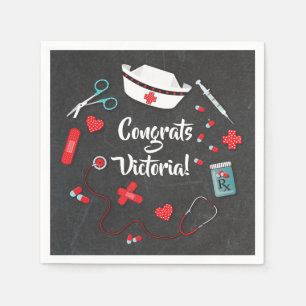 Nurse Icons Graduierungsparty Servietten