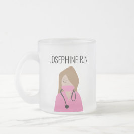 Nurse Illustration Pink Peaks Vielen Dank Mattglastasse
