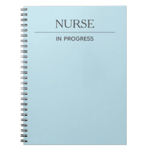 Nurse In Progress Custom Pastel Blue Notebook Notizblock