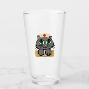 Nurse Kitten (grüne Augen) Glas