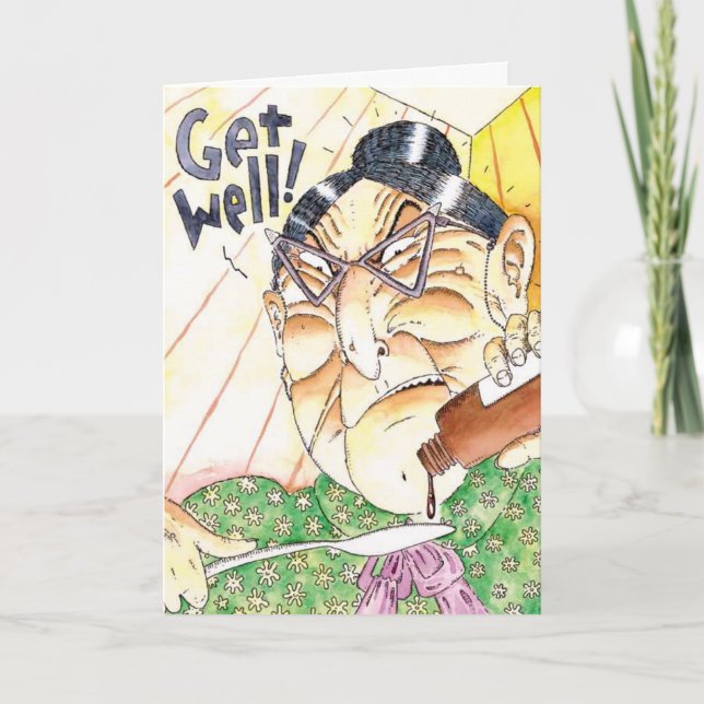 Nurse Kratchity's "Get Well Medicine" Karte (Vorderseite)