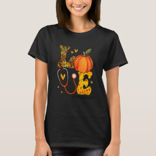 Nurse Leopard Pumpkin Erntedank Liebe Klinische N T-Shirt