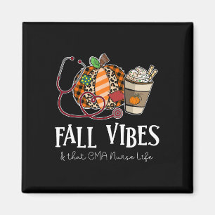 Nurse Leopard Pumpkin Fall Vibes und dass CMA Nurs Magnet