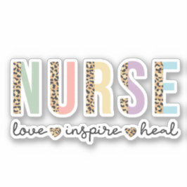Nurse Liebe Inspirierte Heal Leopard Print Pastel Aufkleber