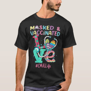 Nurse Liebe maskiert und geimpft CMA-Leben Pflege T-Shirt