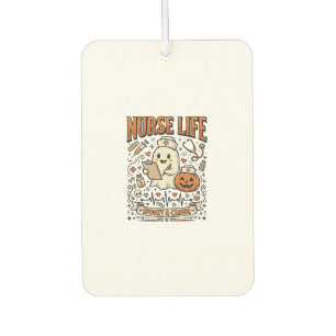 Nurse Life Halloween-Geist-Kürbis-Vintage-Shirt D Autolufterfrischer