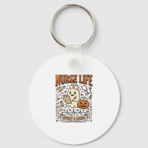 Nurse Life Halloween-Geist-Kürbis-Vintage-Shirt D Schlüsselanhänger