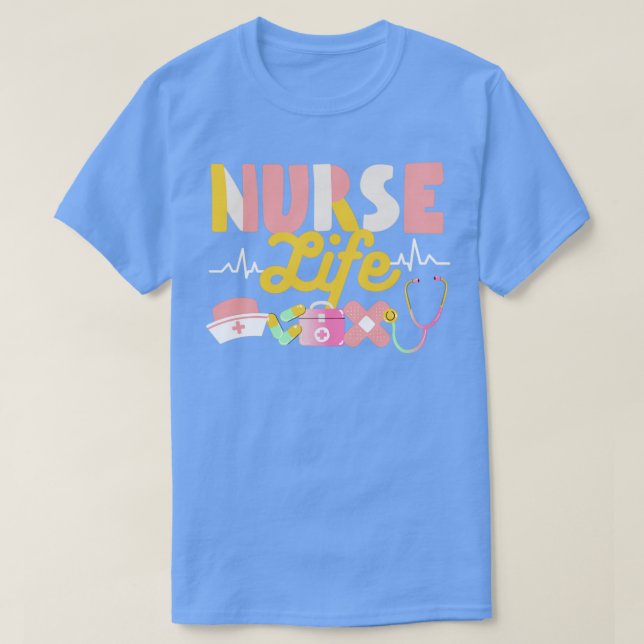 Nurse Life Heart Shape Nursing Week RN LPN CNA Hea T-Shirt (Design vorne)