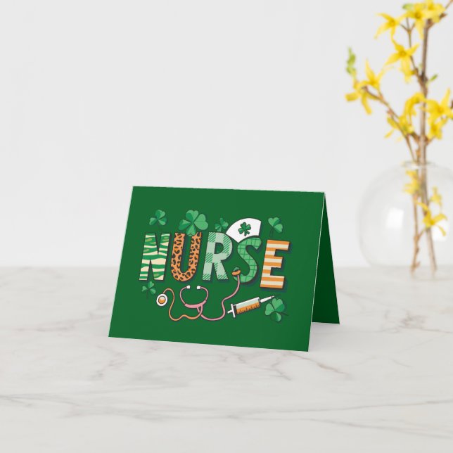 Nurse Life Nurse Day gibt St Patricks Day Karte (Gelbe Blume)