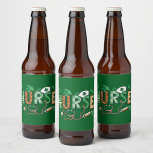 Nurse Life Nurse Tag Geschenke St Patricks Day Bierflaschenetikett