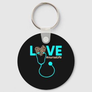 Nurse Life Rn Lpn Cna Healthcare Leopard Nurse Wee Schlüsselanhänger