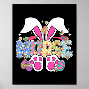 Nurse Life Stethoskop Pflege Süßer Osterhase E Poster