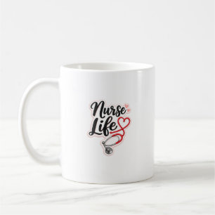 Nurse Life Süßer Stethoskop Medizinisches Zitat De Kaffeetasse