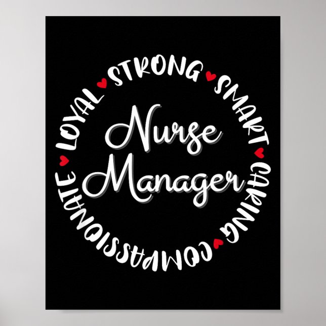 Nurse Manager Nurses Nursing Graduation Medical Lo Poster (Vorne)