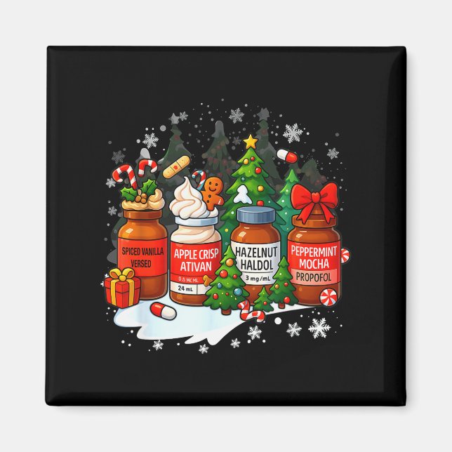 Nurse Medical Profol Ativan Haldo Christmas Health Magnet (Vorne)