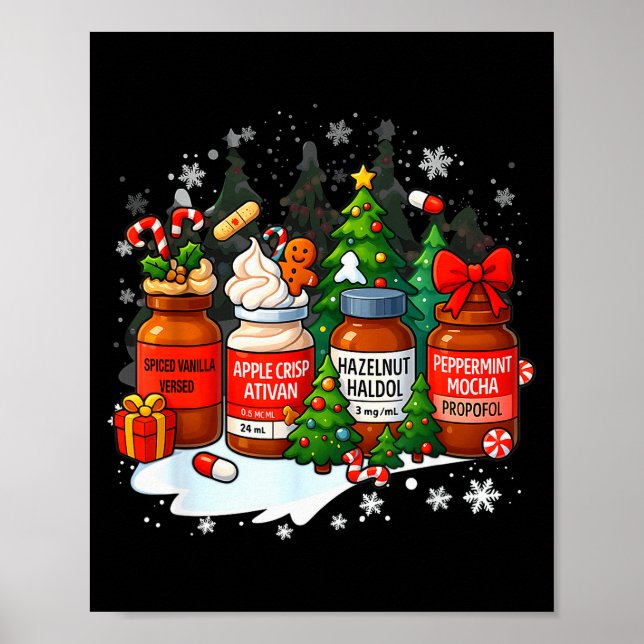 Nurse Medical Profol Ativan Haldo Christmas Health Poster (Vorne)